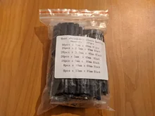 Manguito termorretráctil negro, Kit surtido de tubos de conexión eléctrica, envoltura de Cable eléctrico, 127 Uds.