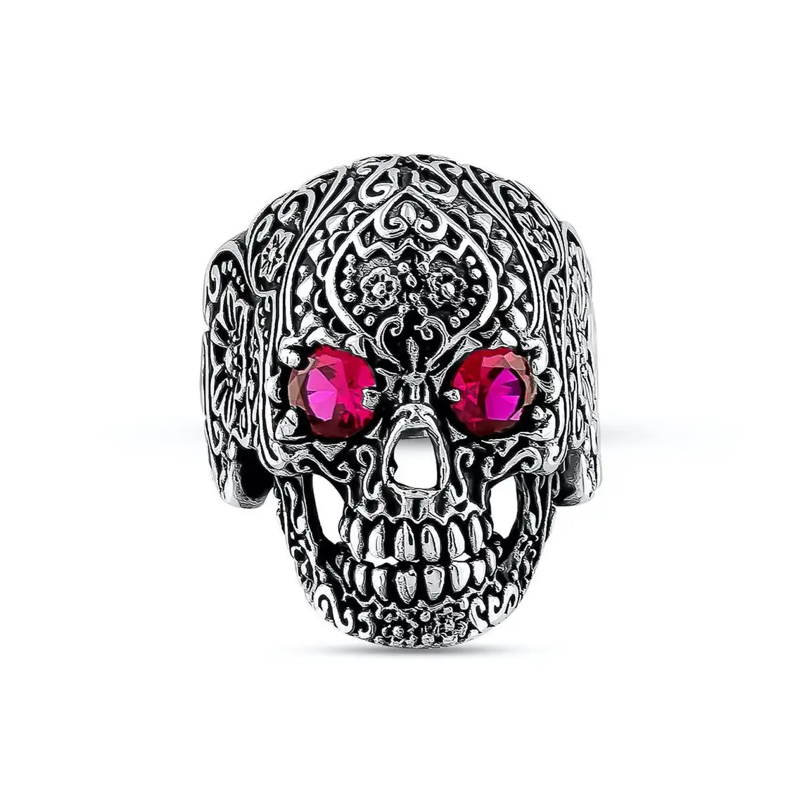 Men Silver Ruby Gemstone Ring, Skull Model Men Ring, Fashion Ring, Signet Ring, Solid 925 Sterling SilverVintage Antique Jewelry
Men Silver Ruby Gemstone Ring, Skull Model Men Ring, Fashion Ring, Signet Ring, Solid 925 Sterling SilverVintage Antique Jewelry