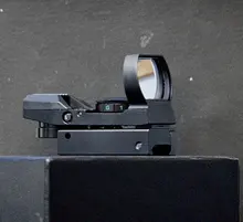 Mira telescópica de 20mm para caza, óptica holográfica de punto rojo, reflejo de mira, 4 retículas, mira táctica, colimador