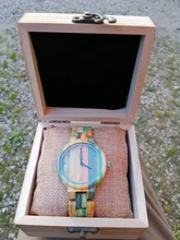 BOBO BIRD-Reloj de madera para hombre y mujer, pulsera de cuarzo Fngeen, original, en caja de regalo