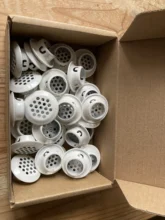 10 Uds. De rejilla de ventilación de aire para armario ropero, cubierta de ventilación de acero inoxidable, leche color blanco, diámetro de 19mm/25mm/29mm/35mm/53mm