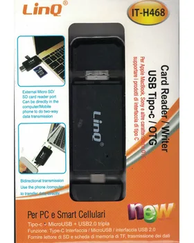 Linq® It H468 Lector de múltiples tarjetas para teléfonos móviles / dispositivos con tipo C, MICRO USB, lector de tarjetas SD/TF
Linq® It H468 Lector de múltiples tarjetas para teléfonos móviles / dispositivos con tipo C, MICRO USB, lector de tarjetas SD/TF
