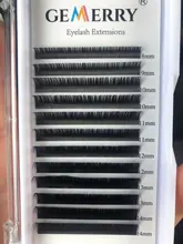 Extensiones de pestañas individuales, 25mm, suaves, naturales, clásicas, de visón de imitación, hechas a mano, de seda de visón coreano, suministros de pestañas