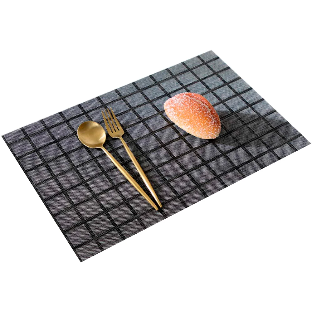 

EXCO 6pcs PVC Placemat Rectangle Tableware Pad Dining Table Mat Heat Insulation Placemats Bowl Coaster in Kitchen Accessories