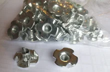 5/10/20/50 Uds. M3 M4 M5 M6 M8 M10 M12 tuerca de altavoz de tuerca de cuatro garras tuerca en T de inserción ciega tuerca en T para muebles de madera