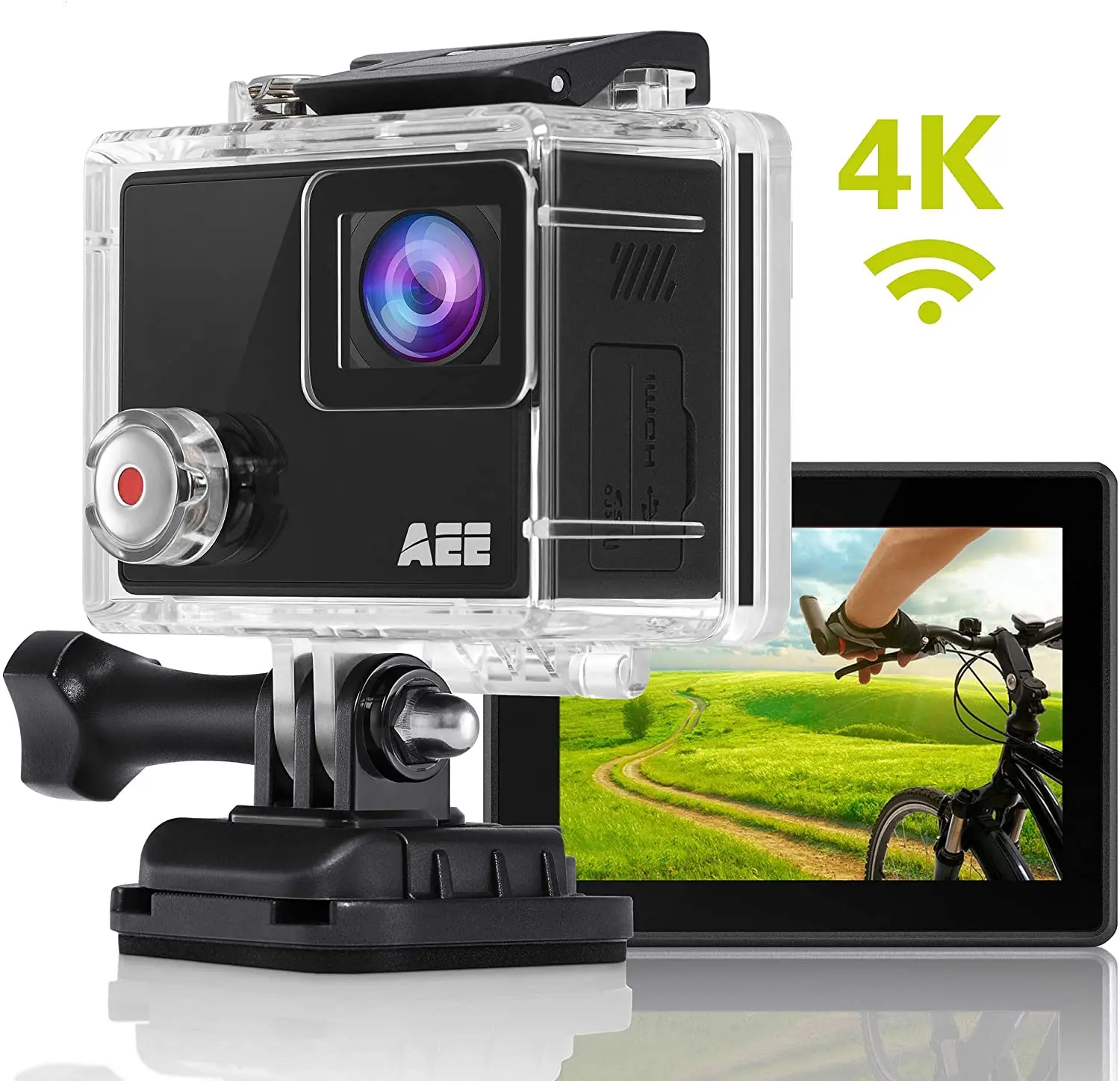 AEE Sports Action Camera with 1.8 Inch Touch Screen, 4K 16MP, 131ft Underwater Waterproof for Sport or Travel with 64GB Storage
AEE Sports Action Camera with 1.8 Inch Touch Screen, 4K 16MP, 131ft Underwater Waterproof for Sport or Travel with 64GB Storage