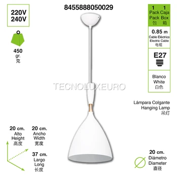 

Lámpara Iluminación colgante moderna nordica Rosca E27 para el Restaurante Dormitorio Sala de Estudio Loft Pasillo 20 cm diá.