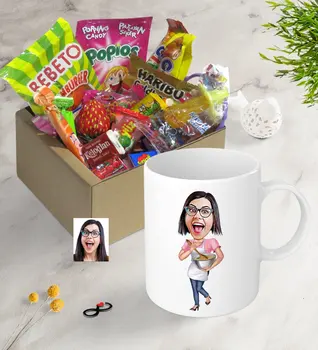 Personalized Housewife Caricature Of Nostalgic Lezzetler Mug Seti-3 Old Times Personalized Design Reliable Sugar Jelly Bean 
Personalized Housewife Caricature Of Nostalgic Lezzetler Mug Seti-3 Old Times Personalized Design Reliable Sugar Jelly Bean