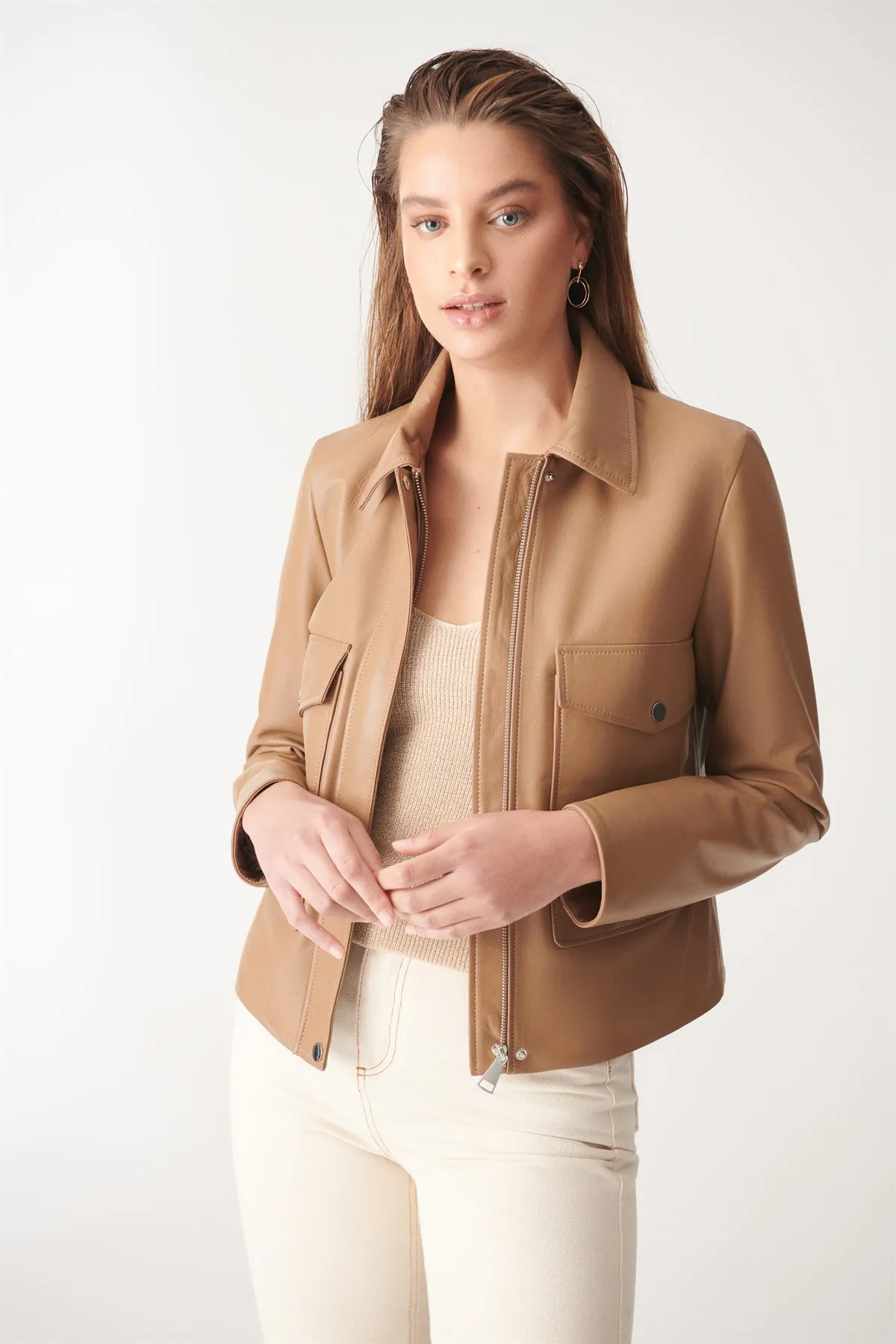 Brown Leather Jacket Women Genuine Leather Coats Genuine Sheepskin Classic Stylish Design Outfits Spring Autumn 2022 Fashion
Brown Leather Jacket Women Genuine Leather Coats Genuine Sheepskin Classic Stylish Design Outfits Spring Autumn 2022 Fashion