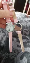 Reloj de pulsera de cuarzo con diseño de gato negro para niños y estudiantes, cronógrafo de cuero, color rosa, regalo para niñas
