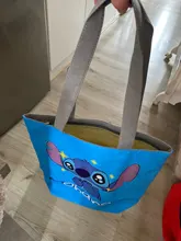 Disney Lilo puntada de dibujos animados impreso bolso Casual de alta capacidad Eco reutilizable Shoppaing bolsa plegable de viaje bolso bolsa diaria