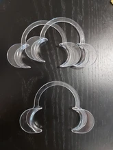 Abridor de boca en forma de C, 3 uds., mordaza, Retractor de mejillas, esparcidor de labios, limpieza Oral, abridor Dental Intraoral, Retractor de labio mejilla S M L