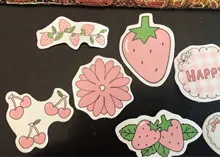 Mohamm-pegatinas Kawaii de la serie Flavor de fresa en caja, planificador de álbumes de recortes, papelería, diario japonés, pegatinas