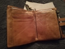 Vallet-cartera de piel auténtica para hombre, monedero pequeño, tarjetero, portatarjetas, portafolio, Portomonee, nuevo