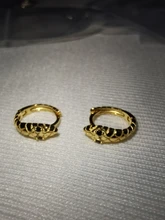Pendientes de plata 925 reales para mujer pendientes de serpiente de oro gótico para chica pendiente de Piercing de hueso de oreja Punk mujer declaración aretes K5
