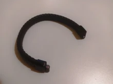 ZOSHI-pulsera de cuero trenzado Punk para hombre, brazalete de acero inoxidable, cierre magnético, color negro y rojo