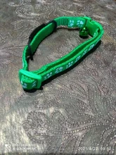 Collar de nailon personalizado con estampado de pata de gato y perro pequeño, ajustable, para cachorros y gatitos