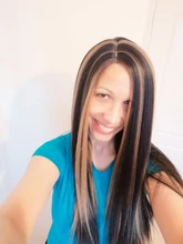 Peluca sintética larga y Lisa para mujeres negras, exquisita Peluca de Color rubio miel resaltado, parte media resistente al calor