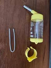 Jaula colgante de plástico de acero inoxidable, dispensador de agua para conejillos de indias, ardilla, conejo, hámster, 80ml, 125ml, 250ml, 3 tamaños