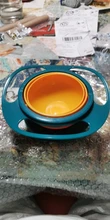 Tazón universal tipo Gyro a prueba de derrames para niños, plato giratorio infantil con diseño, práctico con rotación de 360 grados, platos de alimentación sólidos