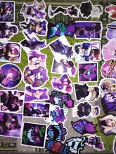 Pegatinas KDA para portátil, juego de pegatinas para guitarra, equipaje, monopatín, teléfono, bicicleta, impermeable, pegatina de Graffiti, juguetes para niños, 10/30/50 unidades