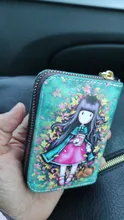Tarjetero de piel sintética para mujer, Cartera de 9 Bits/10 Bits + 2 posiciones grandes con cremallera, Tarjetero con personajes bonitos