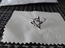 Retro tailandés Color plateado pentagrama estrella anillo ajustable para mujeres de moda regalo de fiesta, joyería S-R284