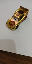 Disney-Coche de juguete de McQueen Jackson para niños, juguete de autos infantil de metal fundido, alusivo a película Cars, regalo de cumpleaños o de navidad, de alta calidad, 2, 3, 1:55