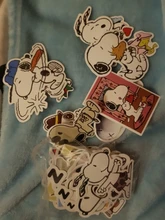 Pegatina de Snoopy de dibujos animados, Grafiti de manualidades, Skateboard, Maleta, guitarra, equipaje, portátil, teléfono, juguete clásico, 54 Uds.