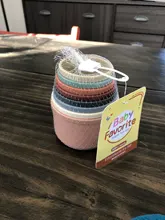 ¡Caliente! 8 Uds bebé de taza juguetes educativos juguetes del bebé Arco Iris, torre de apilamiento juguetes del baño del bebé juguetes de los niños regalo