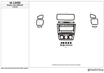 Interior trim for Skoda Yeti 2009-UP. Set L2422.
Interior trim for Skoda Yeti 2009-UP. Set L2422.
