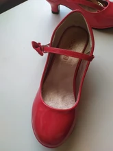 Zapatos Infantiles para niñas, calzado con lazo de cuero para fiesta de Baile de Princesa, brillantes, Color rojo sólido, tacón alto, de cuero de moda, oferta de otoño