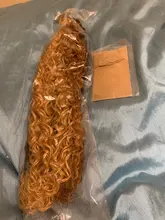 Ídolo de moda Afro Pelo Rizado paquetes de extensiones de cabello sintético 24-28 pulgadas 6 unids/lote Rubio degradado teje el pelo para las mujeres negras