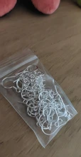 Ganchos para pendientes de plata de ley 925, accesorios de cierre para joyería, partes al por mayor, 1,7x1,5 cm, 50 Uds.