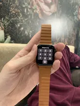 Correa de cuero para Apple watch, banda magnética de 44mm, 40mm, 38mm y 42mm, iWatch Series 3, 4, 5, 6 SE