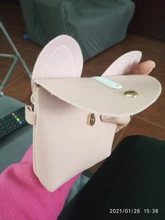 Mini bolso de hombro de piel sintética con lazo para niños y niñas, bandolera informal