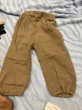 Niño, infantil, niños, bebés, niñas Niño Pantalones arrugada de algodón bombachos retro pantalones Legging sólido pantalones 6M-4T