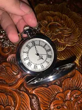 Reloj de bolsillo de cuarzo con números romanos para hombre y mujer, con carcasa Multicolor, colgante, cadena de reloj, Steampunk, Vintage, 2020