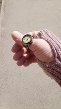 Reloj de cuarzo Vintage Punk para mujer, de aleación redonda creativa, reloj de anillo de dedo