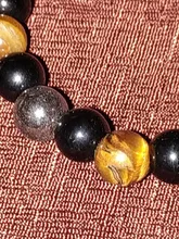 De moda 10mm brazaletes ojo de tigre de los hombres hematita Pulsera Energy Balance obsidiana joyas para cuidado de la salud para el regalo de las mujeres Pulsera Hombre