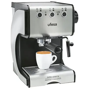 Ufesa espresso coffee maker Duetto Creme CE7141, 500 W, 1 Cups, stainless steel, Gray
Ufesa espresso coffee maker Duetto Creme CE7141, 500 W, 1 Cups, stainless steel, Gray