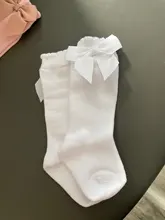 Recién Nacido calcetines de niñas bebé nuevos NIÑOS Calcetines niños pajarita grande chicas hasta la rodilla largo suave calcetines de algodón con lazo para bebé NIÑOS Calcetines