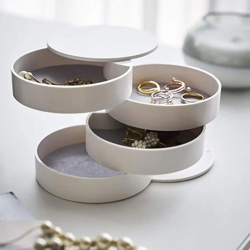 2020 Fashion Multi-layer Jewelry Storage Box 360 ° Rotation Dustproof Jewelry Display Rotating Storage Box Small Items Organizer
2020 Fashion Multi-layer Jewelry Storage Box 360 ° Rotation Dustproof Jewelry Display Rotating Storage Box Small Items Organizer