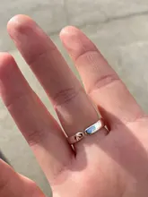 Anillo abierto con cara llorona para mujer, sortija ajustable de Color plateado antiguo, diseño geométrico, con caras y lágrimas