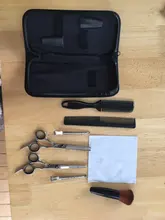 YBLNTEK-Kit profesional de tijeras de peluquería, juego para cortar el cabello, peine, cola, capa, 7/9 unidades