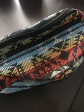 Annmouler-riñonera de tela para mujer, 8 colores, estilo bohemio, 2 bolsillos, bolsa de viaje para teléfono