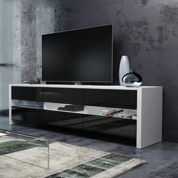TV Stand Inchel Modern TV Cabinet TV Unit White with Gloss Black Fronts
TV Stand Inchel Modern TV Cabinet TV Unit White with Gloss Black Fronts