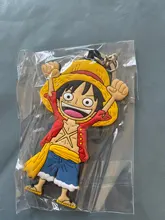 LLavero de una pieza para hombre y mujer, llavero de doble cara, colgante de PVC, accesorios de Anime, llavero bonito de dibujos animados, 2019