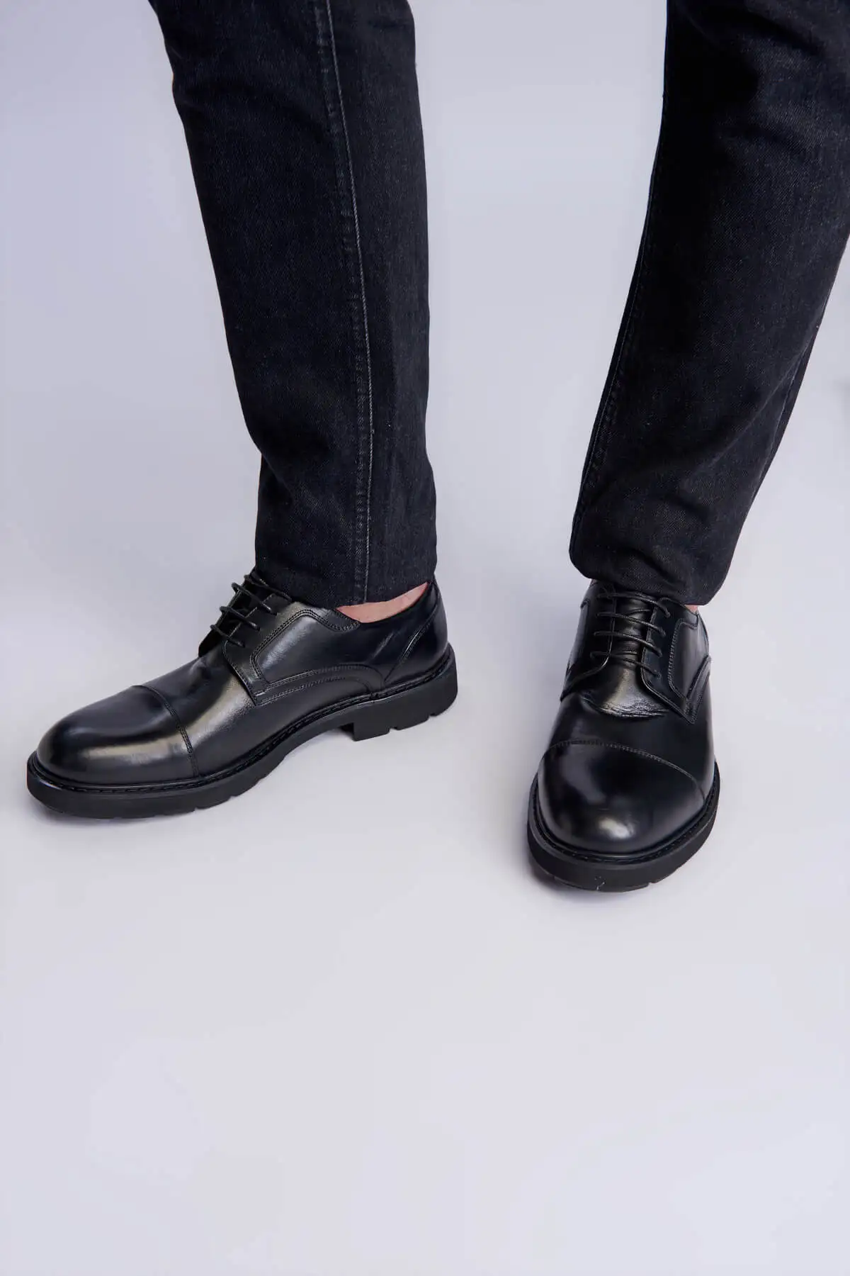 Перламутровая натуральная кожа черная Мужская классическая обувь 120130008784 | Обувь