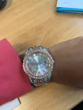 ALLICEONYOU-relojes de circonia cúbica, pulsera de diamantes de alta calidad, de acero inoxidable, Color oro nuevo y plateado, a la moda, Hip Hop, para regalo